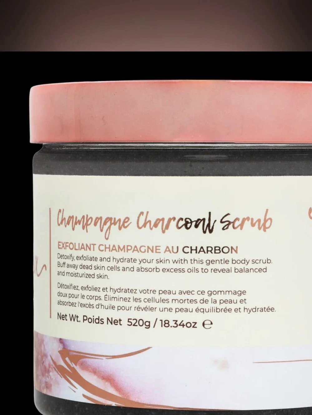 Champagne Charcoal Body Scrub